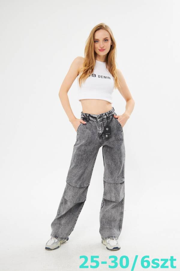 Spodnie damskie jeansy Roz 25-30, 1 Kolor Paczka 6 szt